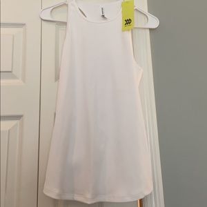white all in motion workout tank w/tags